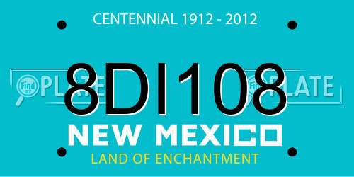 8DI108 New Mexico License Plate