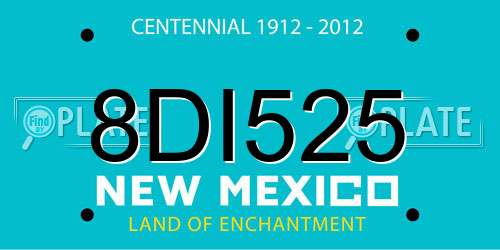 8DI525 New Mexico License Plate