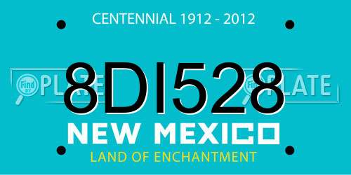 8DI528 New Mexico License Plate