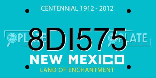 8DI575 New Mexico License Plate