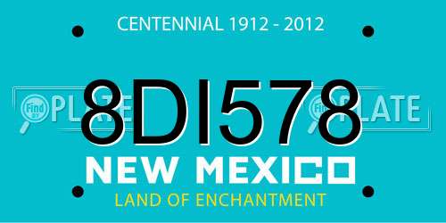 8DI578 New Mexico License Plate