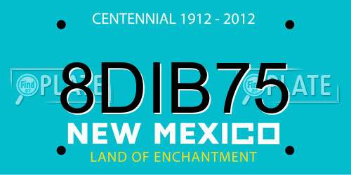 8DIB75 New Mexico License Plate
