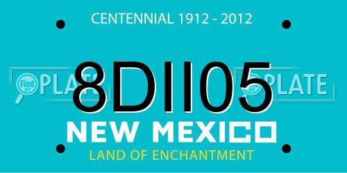 8DII05 New Mexico License Plate