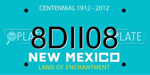 8DII08 New Mexico License Plate