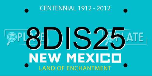 8DIS25 New Mexico License Plate