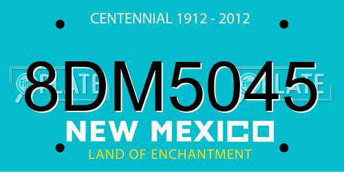 8DM5045 New Mexico License Plate