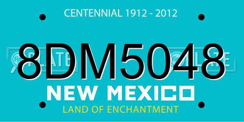 8DM5048 New Mexico License Plate