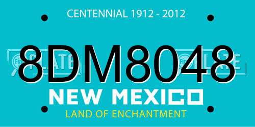 8DM8048 New Mexico License Plate