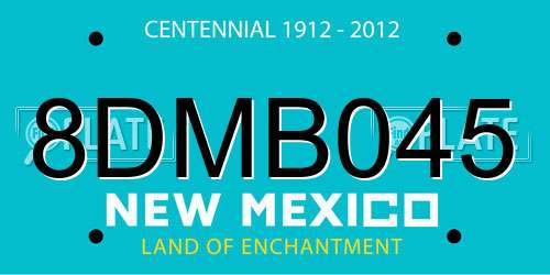 8DMB045 New Mexico License Plate