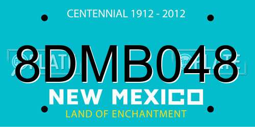 8DMB048 New Mexico License Plate