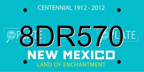 8DR570 New Mexico License Plate