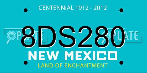 8DS280 New Mexico License Plate