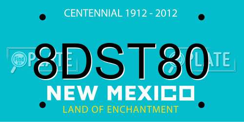 8DST80 New Mexico License Plate