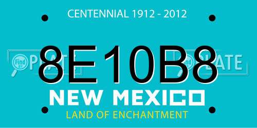 8E10B8 New Mexico License Plate