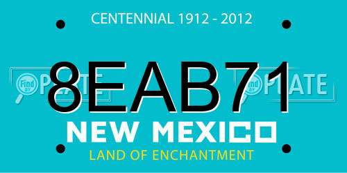 8EAB71 New Mexico License Plate