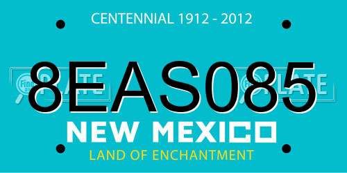 8EAS085 New Mexico License Plate