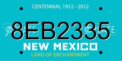 8EB2335 New Mexico License Plate