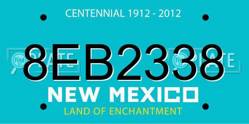 8EB2338 New Mexico License Plate