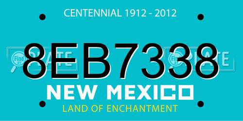 8EB7338 New Mexico License Plate