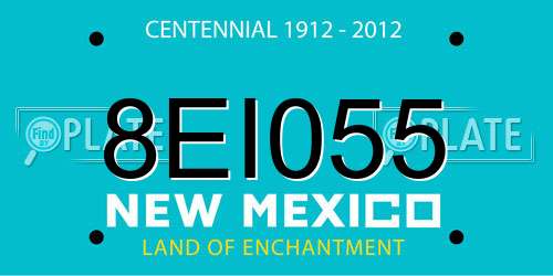 8EI055 New Mexico License Plate
