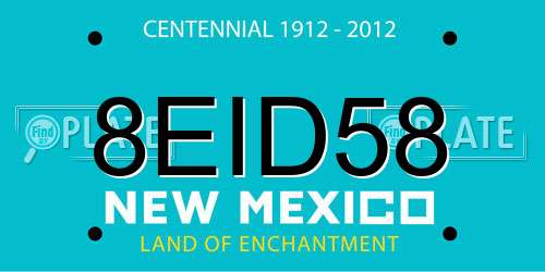 8EID58 New Mexico License Plate
