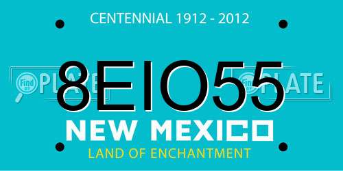 8EIO55 New Mexico License Plate