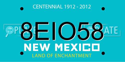 8EIO58 New Mexico License Plate