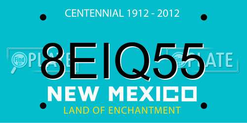 8EIQ55 New Mexico License Plate