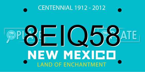 8EIQ58 New Mexico License Plate