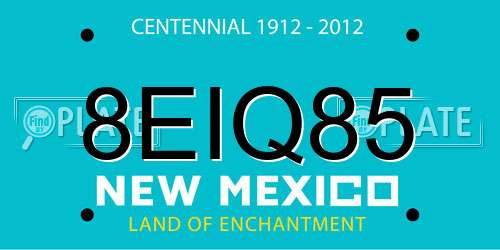 8EIQ85 New Mexico License Plate