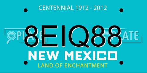 8EIQ88 New Mexico License Plate
