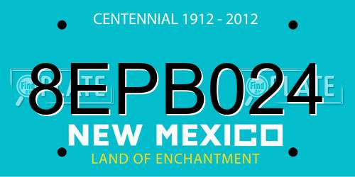8EPB024 New Mexico License Plate