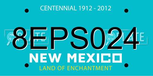 8EPS024 New Mexico License Plate