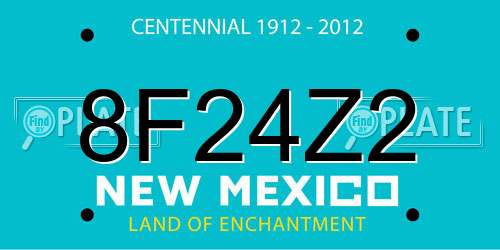 8F24Z2 New Mexico License Plate