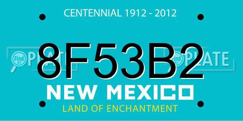 8F53B2 New Mexico License Plate