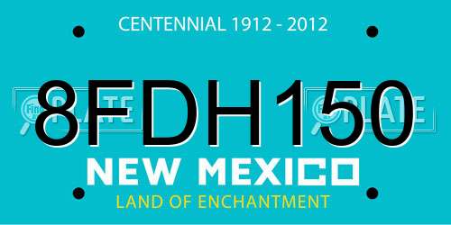 8FDH150 New Mexico License Plate