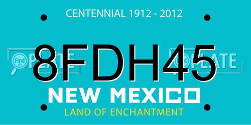 8FDH45 New Mexico License Plate