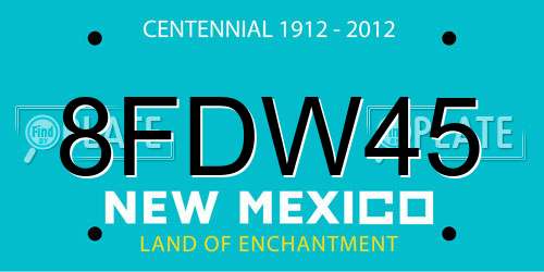 8FDW45 New Mexico License Plate