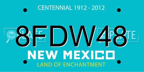 8FDW48 New Mexico License Plate