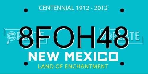 8FOH48 New Mexico License Plate