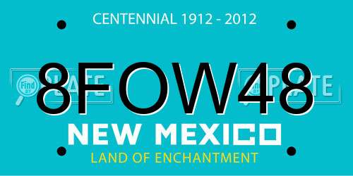 8FOW48 New Mexico License Plate