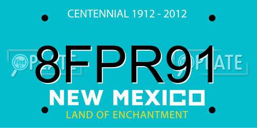 8FPR91 New Mexico License Plate