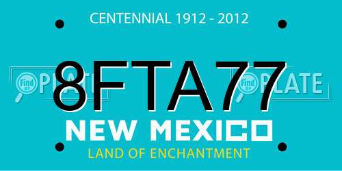 8FTA77 New Mexico License Plate