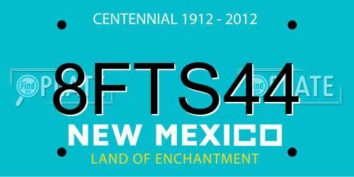 8FTS44 New Mexico License Plate