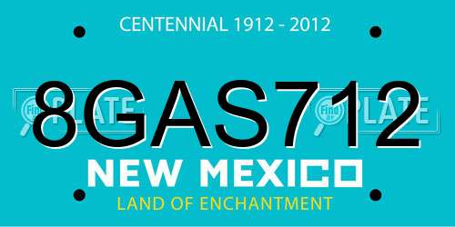 8GAS712 New Mexico License Plate