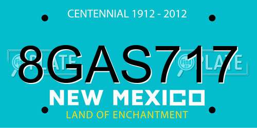 8GAS717 New Mexico License Plate