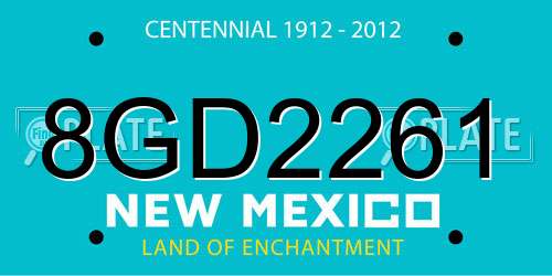8GD2261 New Mexico License Plate