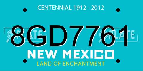8GD7761 New Mexico License Plate