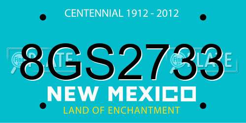 8GS2733 New Mexico License Plate