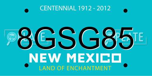 8GSG85 New Mexico License Plate